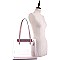 2 in 1 Transparent Clear Tote with Snake Print Cross Body