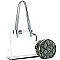 2 in 1 Transparent Clear Tote with Snake Print Cross Body