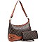 Single Strap Monogram Retro Hobo Wallet SET