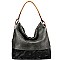 2-Way Metallic Laser-Cut Brush Painted Woven Hobo