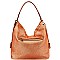 2-Way Metallic Laser-Cut Brush Painted Woven Hobo