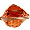 2-Way Metallic Laser-Cut Brush Painted Woven Hobo