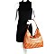 2-Way Metallic Laser-Cut Brush Painted Woven Hobo