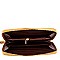 2-Way Structured Lizard Pattern Satchel Wallet SET