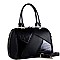 2-Way Crocodile Color Block Patchwork Boston Satchel
