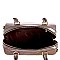 2-Way Crocodile Color Block Patchwork Boston Satchel