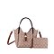 2-in-1 Oval Design Bucket / Satchel Wallet Set