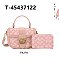 2-in-1 Oval Print Satchel Set + Wallet