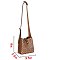 2-IN-1 Oval Print Bucket / Shoulder Bag - Wallet Set