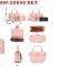 2-in-1 Oval Print Satchel Set + Wallet