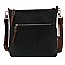 Fashion Zippered Pocket Crossbody Bag