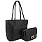 2 IN1 SMOOTH DESIGN TOTE BAG WITH CROSSBODY BAG