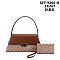 brwon satchel oval print
