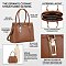 Triple Compartment Metal Accent Boutique Satchel