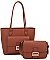 2 IN1 SMOOTH DESIGN TOTE BAG WITH CROSSBODY BAG