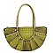 LARGE SIZE CROCO TOP HANDLE ROUND SATCHEL