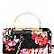Trendy Checkered Flower Metal Handle Smartphone-Friendly Cross Body Wallet MH-WTG300F