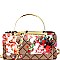 Trendy Checkered Flower Metal Handle Smartphone-Friendly Cross Body Wallet MH-WTG300F