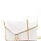 Handhold Flap Double Zipper Clutch