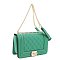 Structured Quilted Flap Crossbody Shoulder Bag