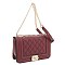 Structured Quilted Flap Crossbody Shoulder Bag
