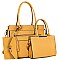 FRONT ZIPPER TASSEL ACCENT TOTE & SATCHEL SET