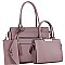 FRONT ZIPPER TASSEL ACCENT TOTE & SATCHEL SET