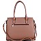 FRONT ZIPPER TASSEL ACCENT TOTE & SATCHEL SET