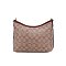 2-IN-1 Oval Pattern Shoulder Tote Bag w Wallet Set