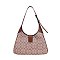 2-in-1 Oval Design Shoulder Bag Wallet Set