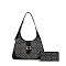 2-in-1 Oval Design Shoulder Bag Wallet Set