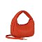 Woven Mini Hobo Shoulder Bag