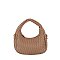 Woven Mini Hobo Shoulder Bag