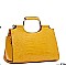 Croc Alligator Top Handle Satchel