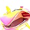 Small 2-Way Rainbow Jelly Boston Satchel Shoulder Bag