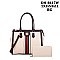 2 IN 1 Stylish Bee Accent Satchel Wallet Set