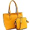 Fashionable Whipstitched Laser-Cut 2 in 1 Tote Messenger Value SET MH-AS3220
