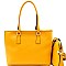 Fashionable Whipstitched Laser-Cut 2 in 1 Tote Messenger Value SET MH-AS3220
