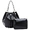 Ostrich Croc Drawstring 2-in-1 Bucket Satchel