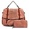 Fashion Laser Cut Flap 2-in-1 Messenger Bag Satchel
