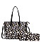 3 IN 1 FLOWER DESIGN SHOPPER BAG SET