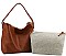 2 IN 1 REVERSIBLE TRENDY SATCHEL WITH LONG STRAP
