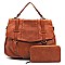 Fashion Laser Cut Flap 2-in-1 Messenger Bag Satchel
