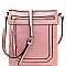 Trendy Crocodile Detail Tassel Accent Multi-Compartment Cross Body MH-BS2429
