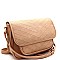 QUILTED FLAP CROSS BODY MESSENGER