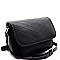 QUILTED FLAP CROSS BODY MESSENGER