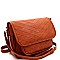 QUILTED FLAP CROSS BODY MESSENGER