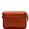 QUILTED FLAP CROSS BODY MESSENGER
