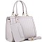 Trendy Vertical Quilted 2 in 1 Structured Satchel SET MH-BS3233