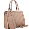 Trendy Vertical Quilted 2 in 1 Structured Satchel SET MH-BS3233